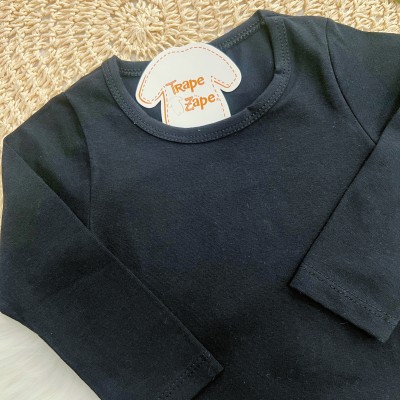 Blusa Manga Longa Básica - Preto